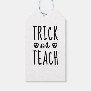 Süßes oder Lehrerpult-Shirt, Halloween-Lehrer-Shir Geschenkanhänger