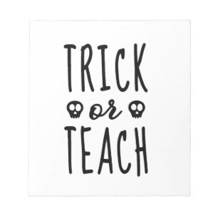 Süßes oder Lehrt-Shirt, Halloween-Lehrer-Shirt Notizblock