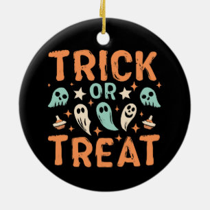 Süßes oder Saures an Halloween Keramik Ornament