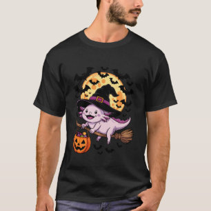 Süßes oder Saures Axolotl Hexe Halloween Kürbis Ka T-Shirt