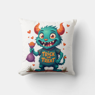 Süßes oder Saures Candy Monster � Halloween T-Shir Kissen