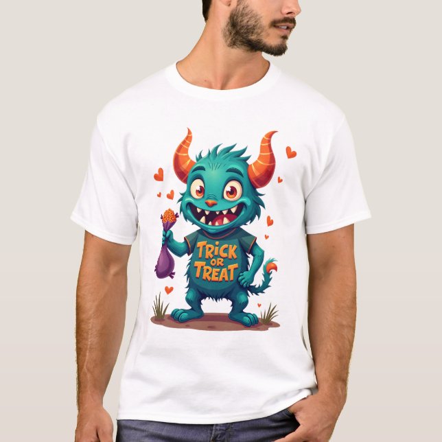 Süßes oder Saures Candy Monster � Halloween T-Shir T-Shirt (Vorderseite)