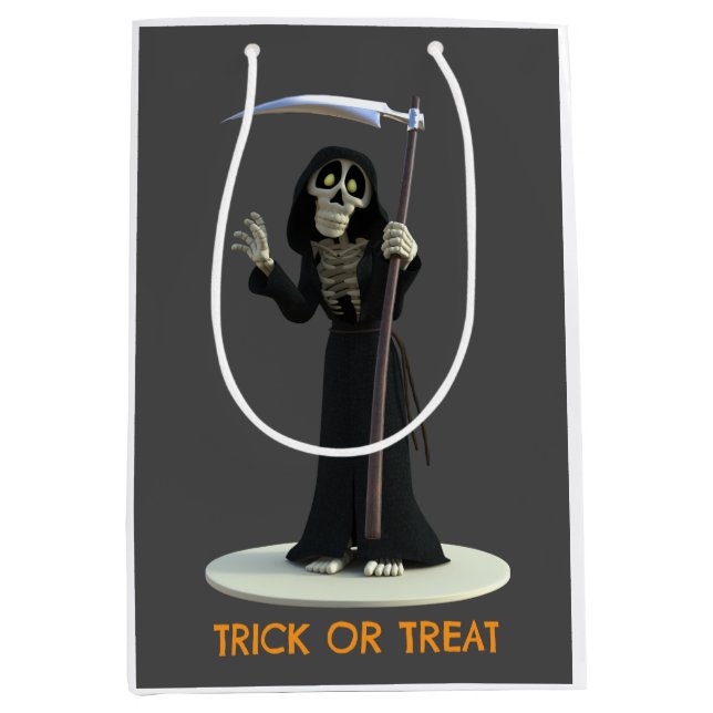 Süßes oder Saures. Cartoon-Sense-Reaper Mittlere Geschenktüte (Vorderseite)