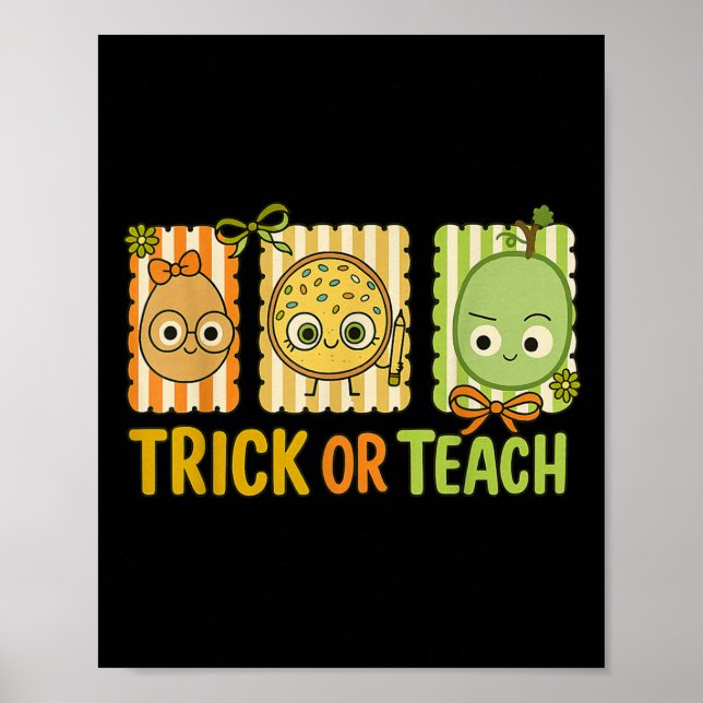 Süßes oder Saures, das böse Halloween-Kostüm-T-Shi Poster (Vorne)