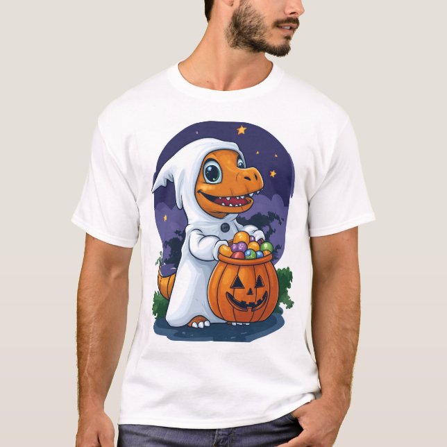 Süßes-oder-Saures-Dino T-Shirt (Vorderseite)