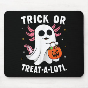 Süßes oder Saures Ein Lotl Axolotl Halloween-Kostü Mousepad