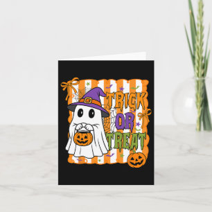 Süßes oder Saures Frohes Halloween Kürbis Geist Ju Karte