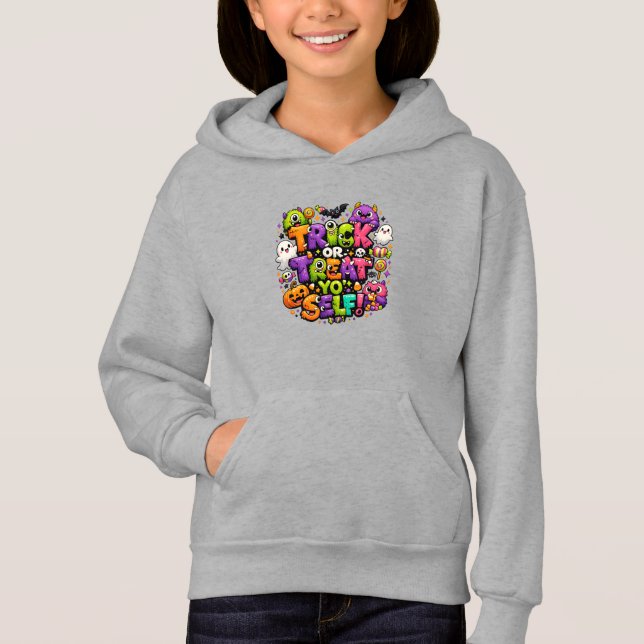 Süßes oder Saures für dich selbst Halloween Stimmu Hoodie (Vorderseite)