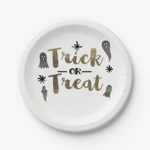 Süßes oder Saures Geister Chic Moderne Halloween-P Pappteller