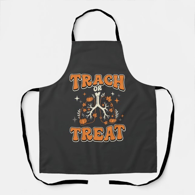 Süßes oder Saures Halloween Atemwegsdesign Schürze (Vorderseite)