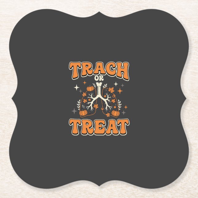 Süßes oder Saures Halloween Atemwegsdesign Untersetzer (Vorderseite)