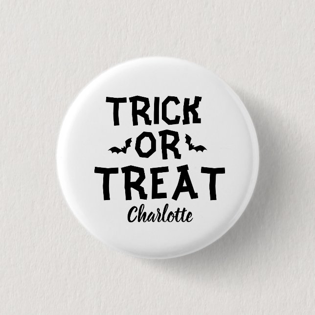 Süßes oder Saures Halloween Button (Vorderseite)