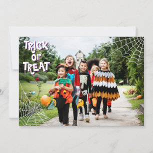 Süßes oder Saures Halloween-Foto-Feiertagskarte Feiertagskarte