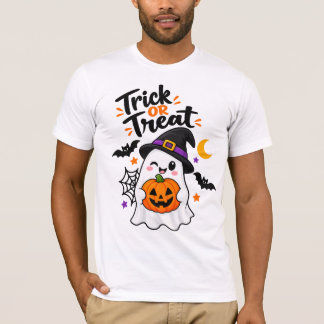 Süßes oder Saures Halloween-Geist-Kürbis-Hexenhut T-Shirt