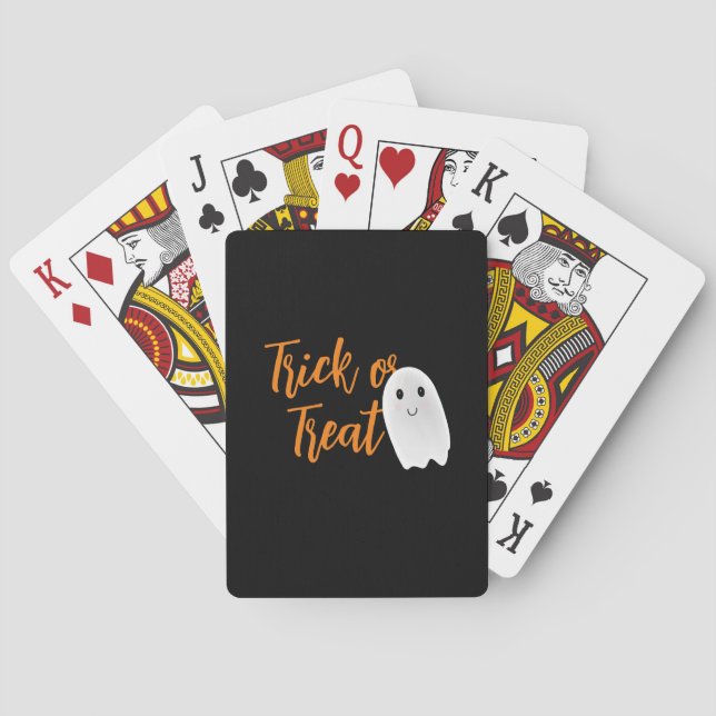 Süßes oder Saures Halloween-Geist Spielkarten (Rückseite)