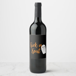 Süßes oder Saures Halloween-Geist Weinetikett
