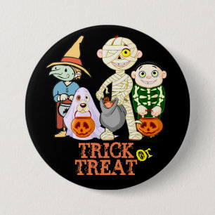 Süßes oder Saures Halloween groß, 3 Zoll Knopf Button