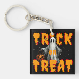 Süßes oder Saures Halloween gruselig Geist Kürbis Schlüsselanhänger