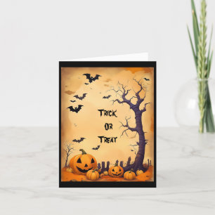 Süßes oder Saures Halloween-Grußkarte Karte