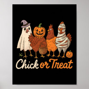 Süßes oder Saures Halloween Hexe Grusel-Huhn _1  Poster