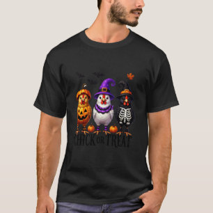 Süßes oder Saures Halloween Hexe Gruseliger Hühner T-Shirt