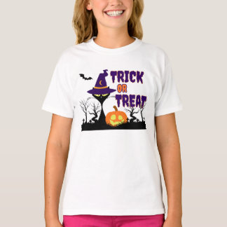 Süßes oder Saures - Halloween-Katze - Kinder-T-Shi T-Shirt