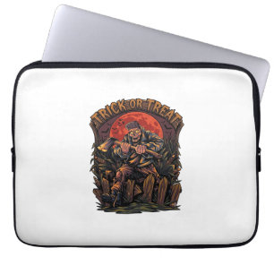 Süßes oder Saures Halloween Killer Skelett Axt Rot Laptopschutzhülle
