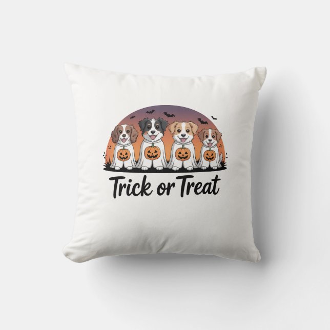 Süßes oder Saures Halloween Kissen (Vorderseite)