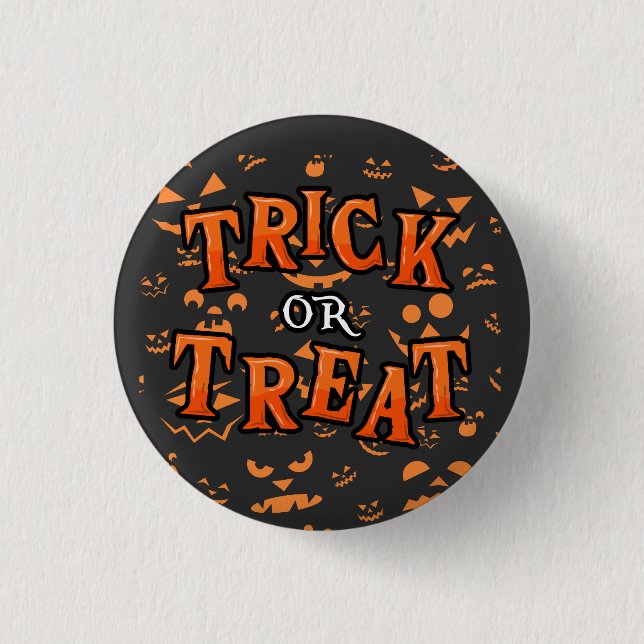 Süßes oder Saures Halloween Knöpfe Anstecker Button (Vorderseite)