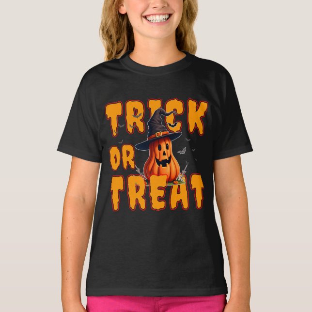 Süßes oder Saures Halloween Kürbis Herbst Herbst  T-Shirt (Vorderseite)