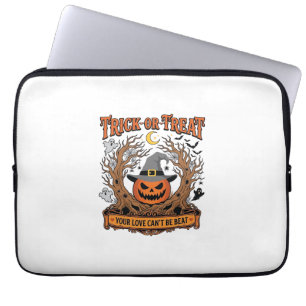 Süßes oder Saures Halloween-Kürbis-Hexenhut Grusel Laptopschutzhülle