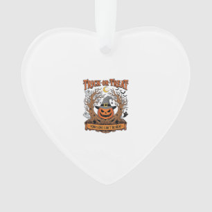 Süßes oder Saures Halloween-Kürbis-Hexenhut Grusel Ornament