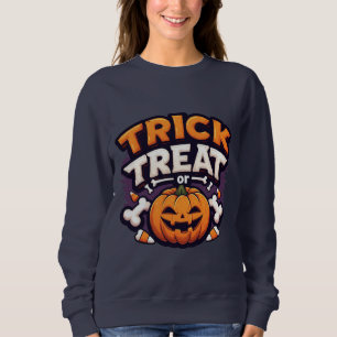 Süßes oder Saures Halloween-Kürbis Jack-O'-Lantern Sweatshirt