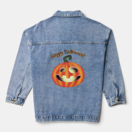 Süßes oder Saures Halloween-Kürbis Jeansjacke