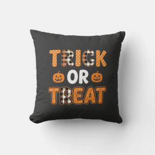 Süßes oder Saures Halloween-Kürbis-Vektordesign_1 Kissen