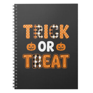 Süßes oder Saures Halloween-Kürbis-Vektordesign_1 Notizblock