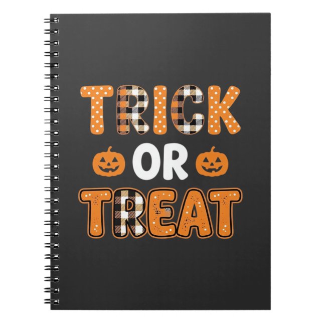 Süßes oder Saures Halloween-Kürbis-Vektordesign_1 Notizblock (Vorderseite)