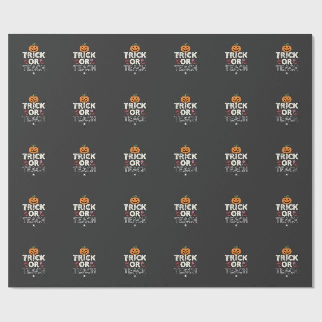 Süßes oder Saures Halloween-Lehrer-Design (2)_1 Geschenkpapier (Flach)