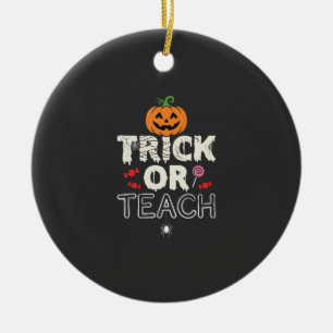 Süßes oder Saures Halloween-Lehrer-Design (2)_1 Keramik Ornament