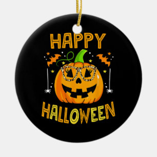 Süßes oder Saures Halloween Lustiger Kürbis Frohe Keramik Ornament