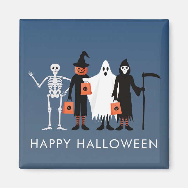 Süßes oder Saures Halloween Magnet (Vorne)