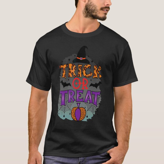 Süßes oder Saures Halloween Männer Frauen T-Shirt (Vorderseite)