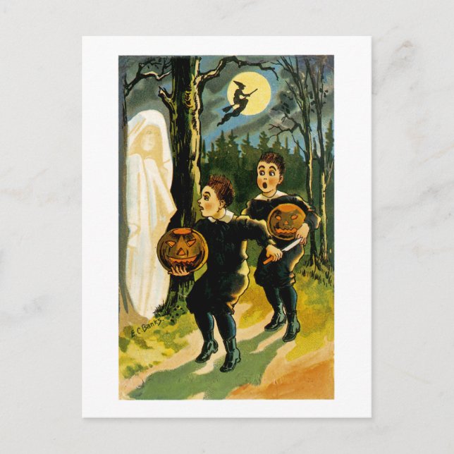 Süßes oder Saures Halloween Postkarte (Vorderseite)