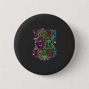 Süßes oder Saures Halloween-Spinnennetz-Design_1 Button