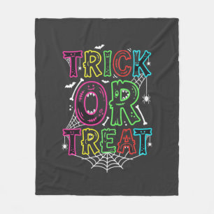 Süßes oder Saures Halloween-Spinnennetz-Design_1 Fleecedecke