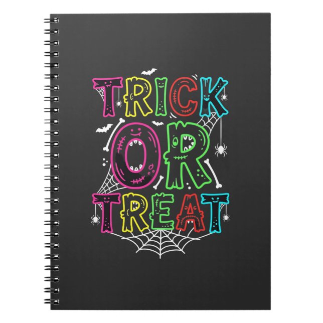 Süßes oder Saures Halloween Spinnennetz Design_1 Notizblock (Vorderseite)