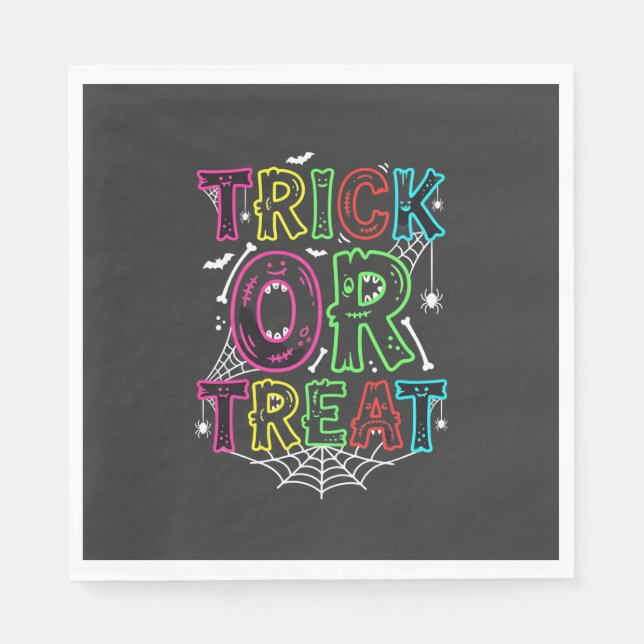 Süßes oder Saures Halloween-Spinnennetz-Design_1 Serviette (Vorderseite)