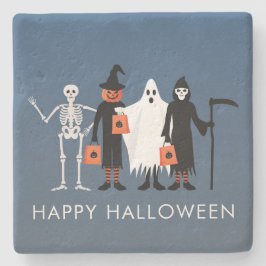 Süßes oder Saures Halloween Steinuntersetzer