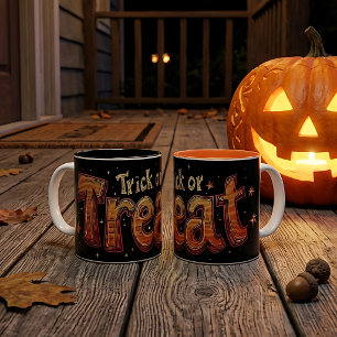 Süßes oder Saures Halloween-Tasse Zweifarbige Tasse