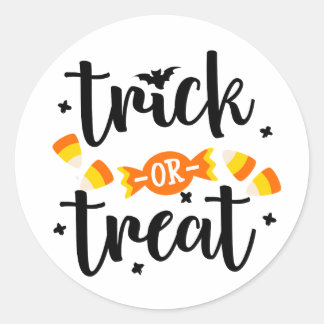 Süßes oder Saures Halloween-Typografie-Design Bonb Runder Aufkleber